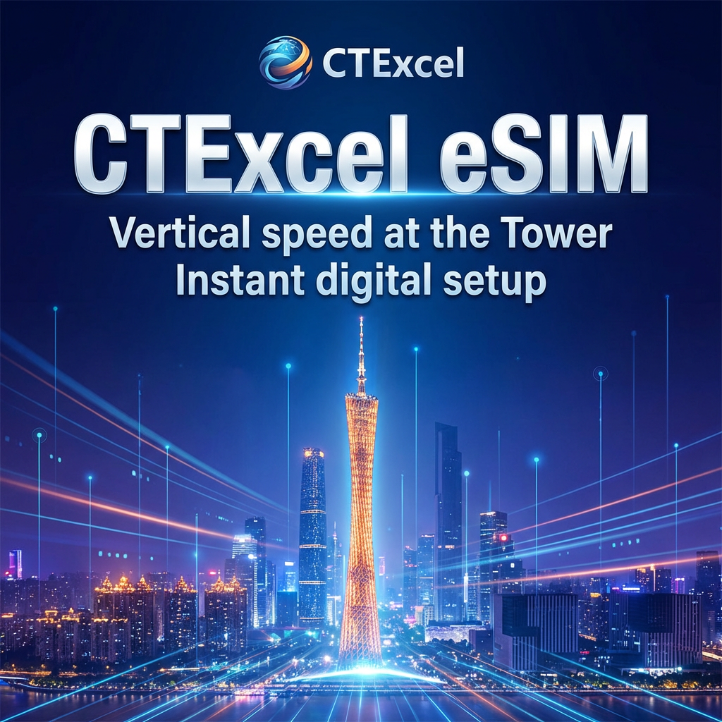 CTExcel eSIM by China Telecom: Virtual SIM Solution for Seamless Roaming, Support TikTok ChatGPT no need VPN, China mainland, HK, Macau