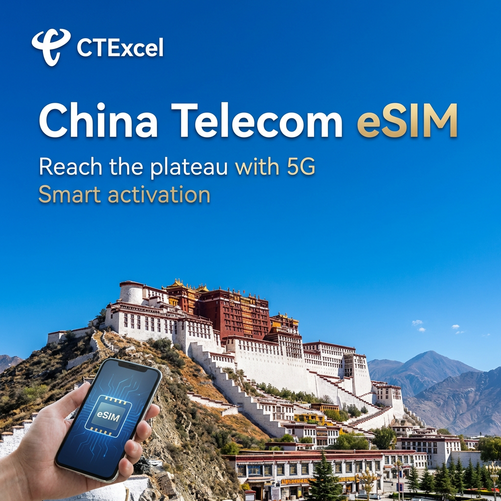 CTExcel eSIM by China Telecom: Virtual SIM Solution for Seamless Roaming, Support TikTok ChatGPT no need VPN, China mainland, HK, Macau