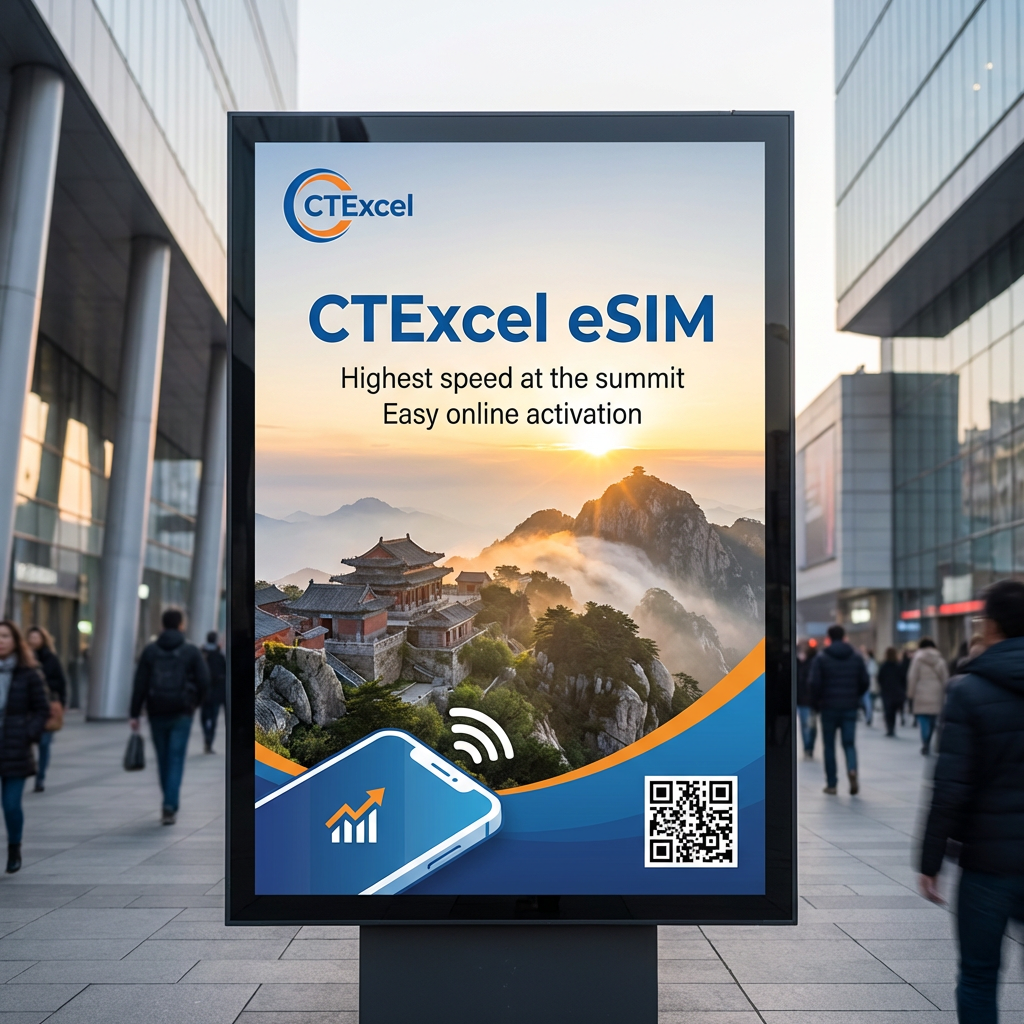 CTExcel eSIM by China Telecom: Virtual SIM Solution for Seamless Roaming, Support TikTok ChatGPT no need VPN, China mainland, HK, Macau