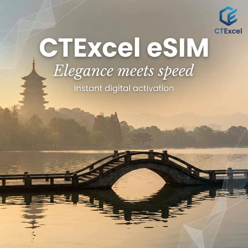 CTExcel eSIM by China Telecom: Virtual SIM Solution for Seamless Roaming, Support TikTok ChatGPT no need VPN, China mainland, HK, Macau