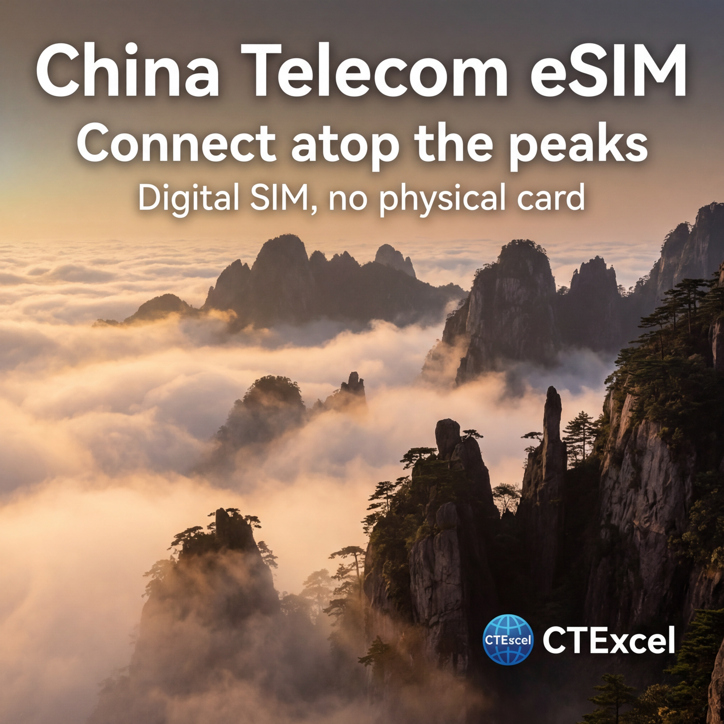 CTExcel eSIM by China Telecom: Virtual SIM Solution for Seamless Roaming, Support TikTok ChatGPT no need VPN, China mainland, HK, Macau