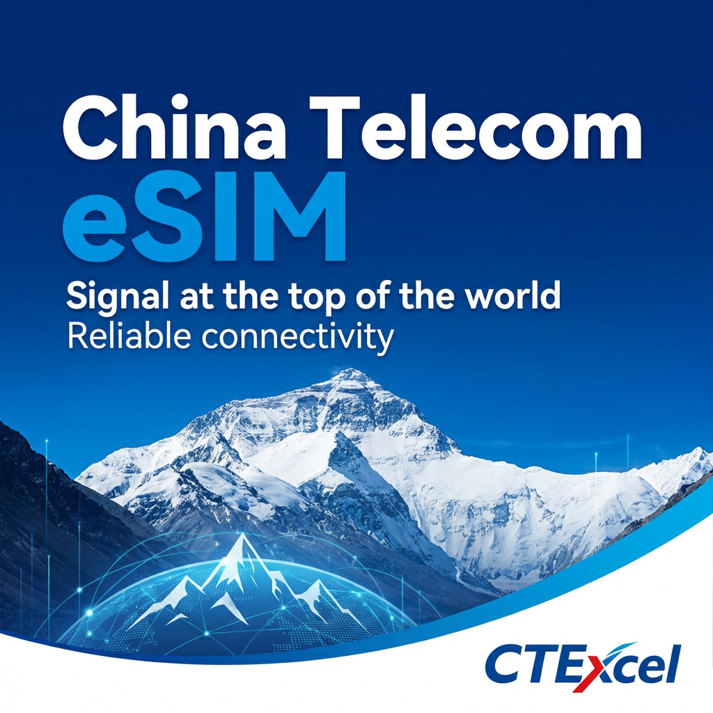 CTExcel eSIM by China Telecom: Virtual SIM Solution for Seamless Roaming, Support TikTok ChatGPT no need VPN, China mainland, HK, Macau